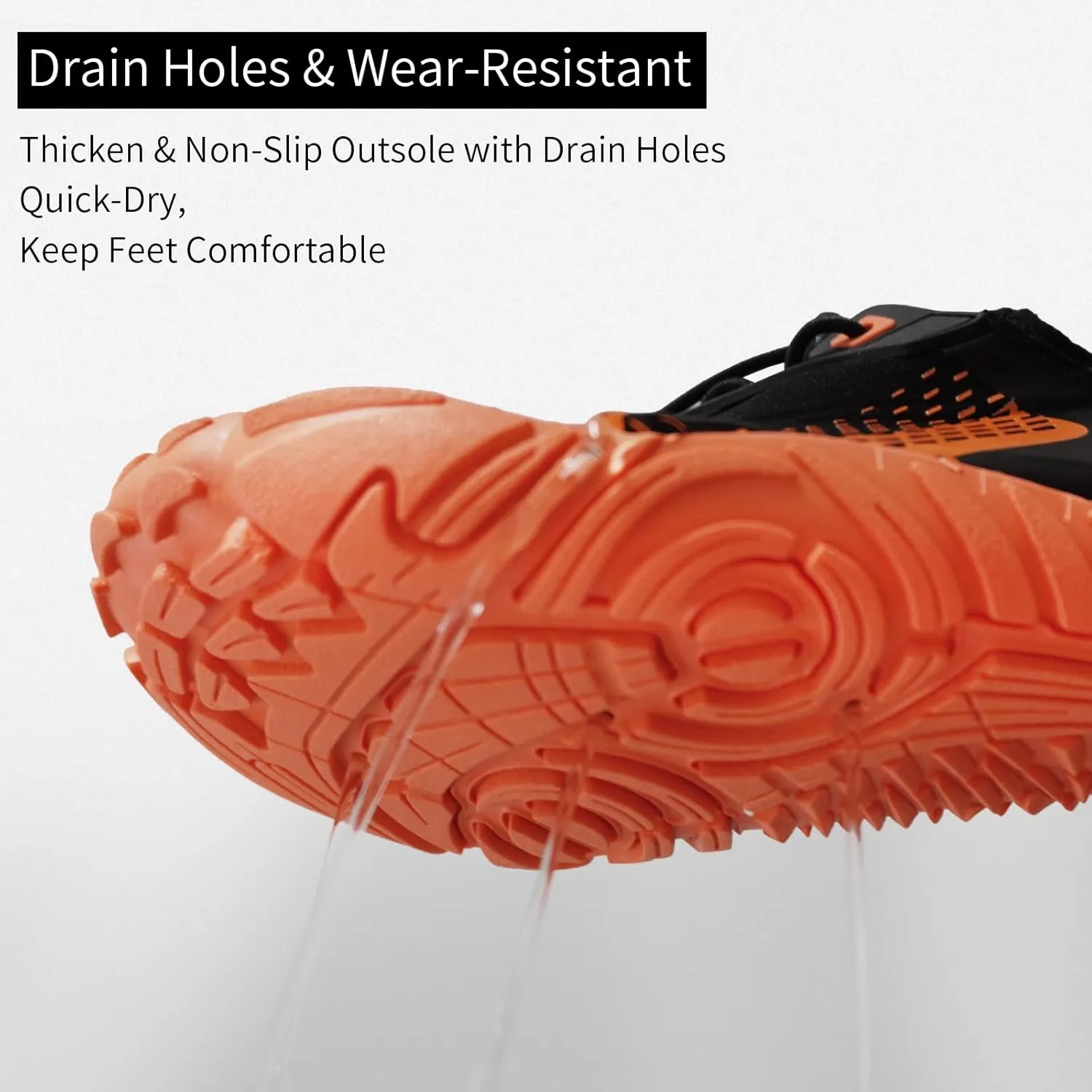 Queday Water Shoes for Women Men Quick Dry Barefoot Shoes Athletic Lightweight Sports Aqua Socks Outdoor Swim Fishing Hiking Diving Surf Walking Kayaking