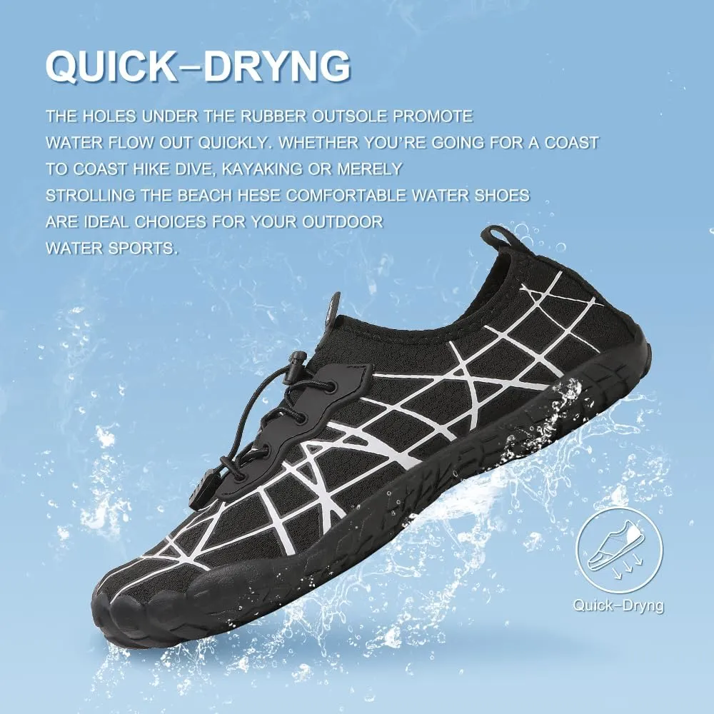 Quick Dry Barefoot Beach & Pool Shoes - Slip-on for Women & Men, Surf, Yoga & Water Sports