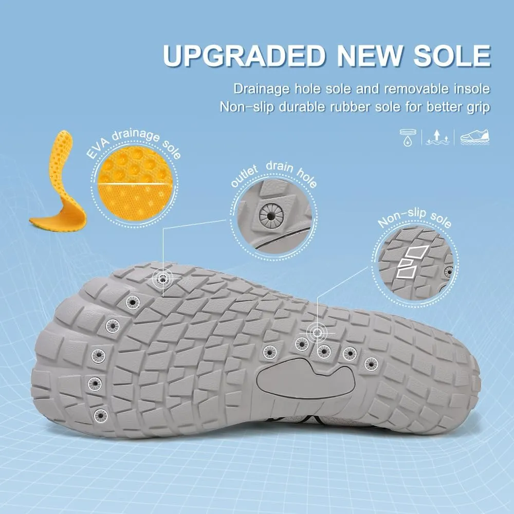 Quick Dry Barefoot Beach & Pool Shoes - Slip-on for Women & Men, Surf, Yoga & Water Sports