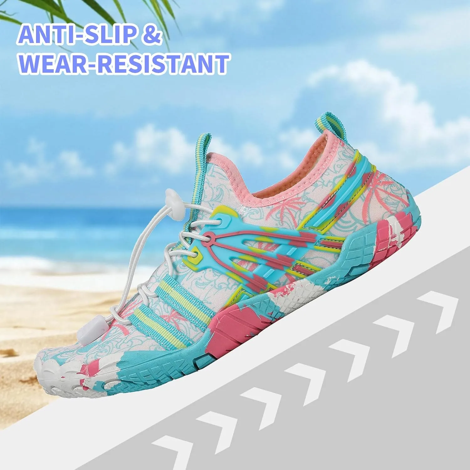 Quick Dry Barefoot Beach & Pool Shoes - Slip-on for Women & Men, Surf, Yoga & Water Sports