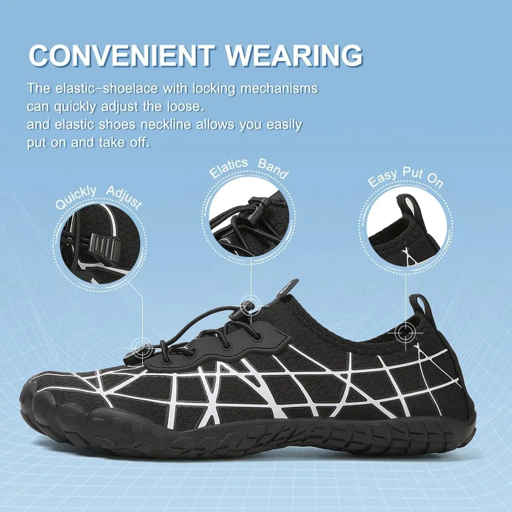 Quick Dry Barefoot Beach & Pool Shoes - Slip-on for Women & Men, Surf, Yoga & Water Sports