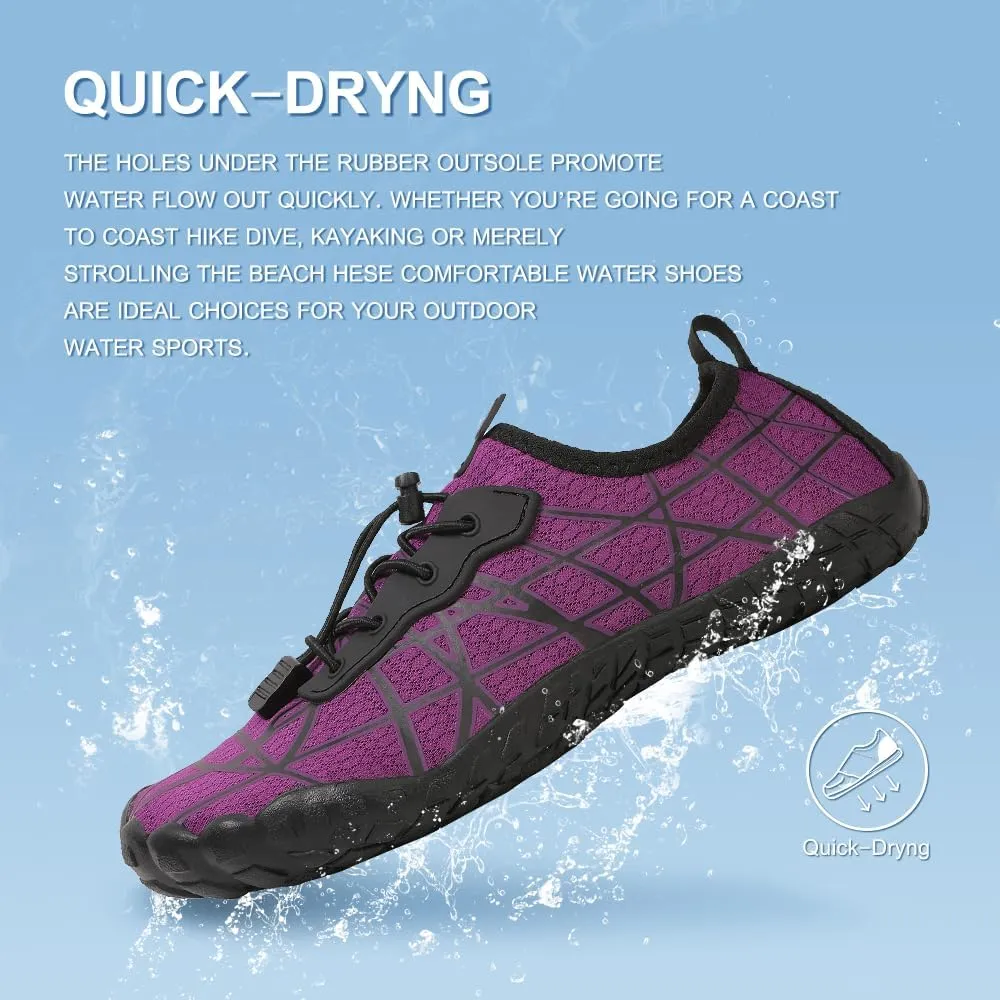 Quick Dry Barefoot Beach & Pool Shoes - Slip-on for Women & Men, Surf, Yoga & Water Sports