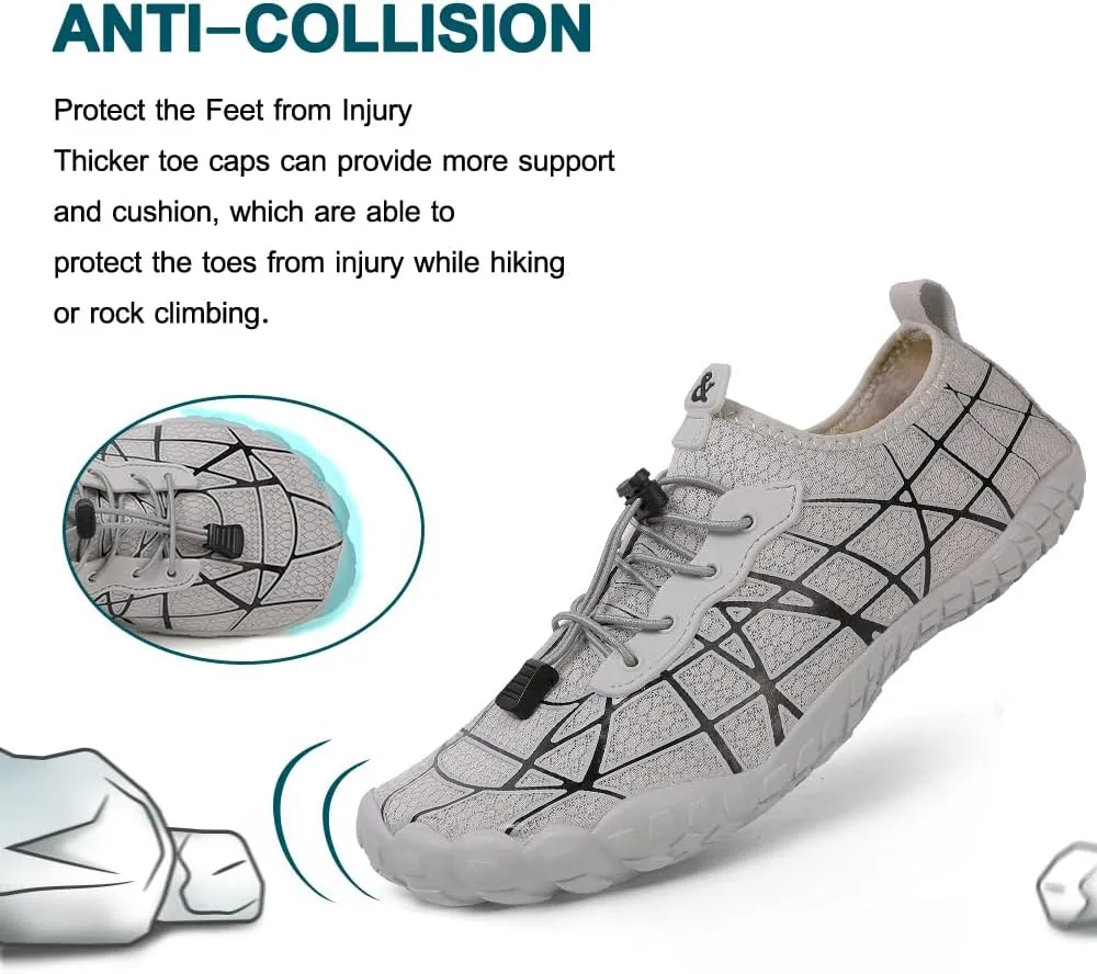 Quick Dry Barefoot Beach & Pool Shoes - Slip-on for Women & Men, Surf, Yoga & Water Sports