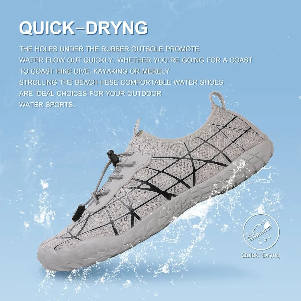Quick Dry Barefoot Beach & Pool Shoes - Slip-on for Women & Men, Surf, Yoga & Water Sports
