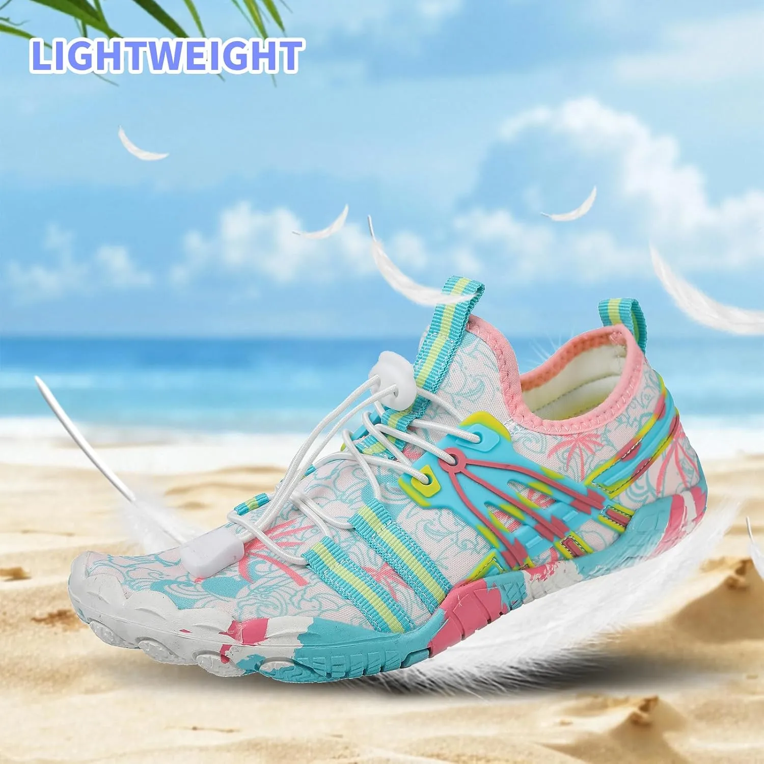 Quick Dry Barefoot Beach & Pool Shoes - Slip-on for Women & Men, Surf, Yoga & Water Sports