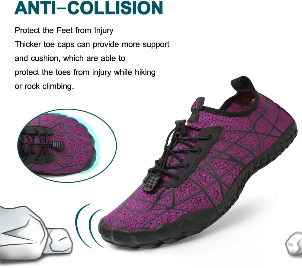 Quick Dry Barefoot Beach & Pool Shoes - Slip-on for Women & Men, Surf, Yoga & Water Sports