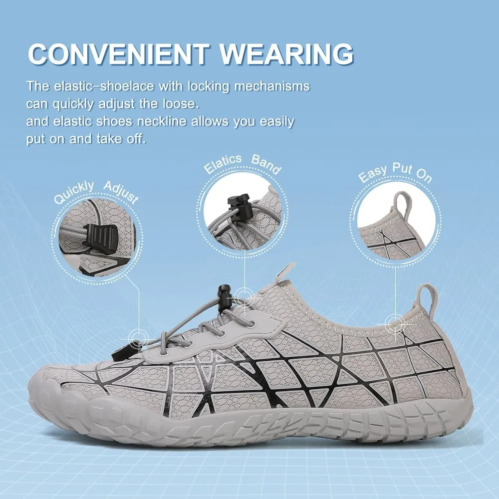 Quick Dry Barefoot Beach & Pool Shoes - Slip-on for Women & Men, Surf, Yoga & Water Sports