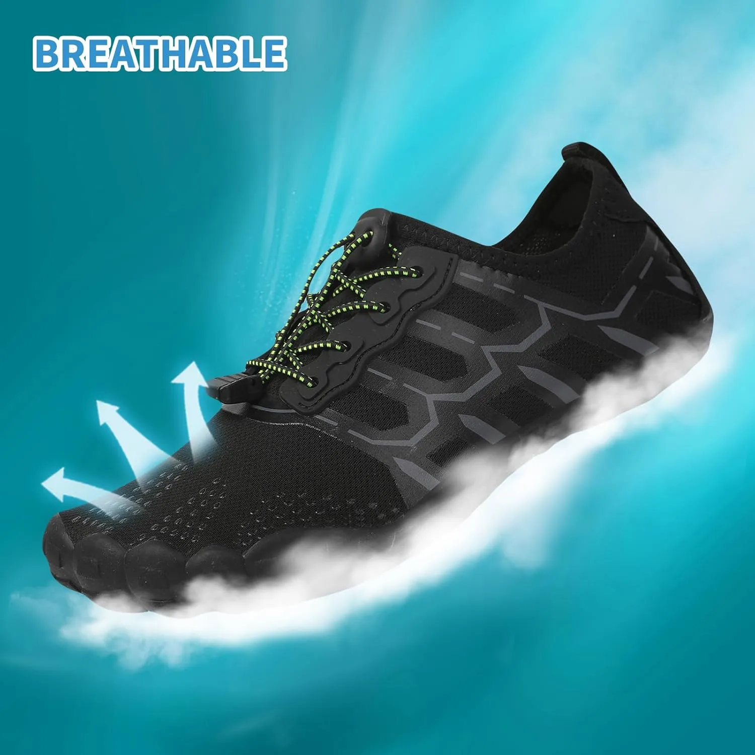 Quick Dry Barefoot Beach & Pool Shoes - Slip-on for Women & Men, Surf, Yoga & Water Sports