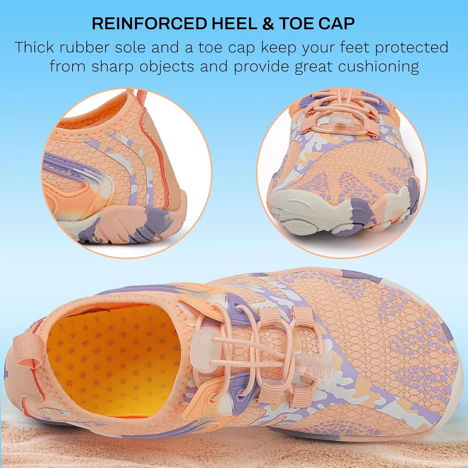 Quick Dry Water Shoes - Barefoot Swim Shoes for Women & Men, Non-Slip Aqua Shoes for Beach, River, Pool & Hiking