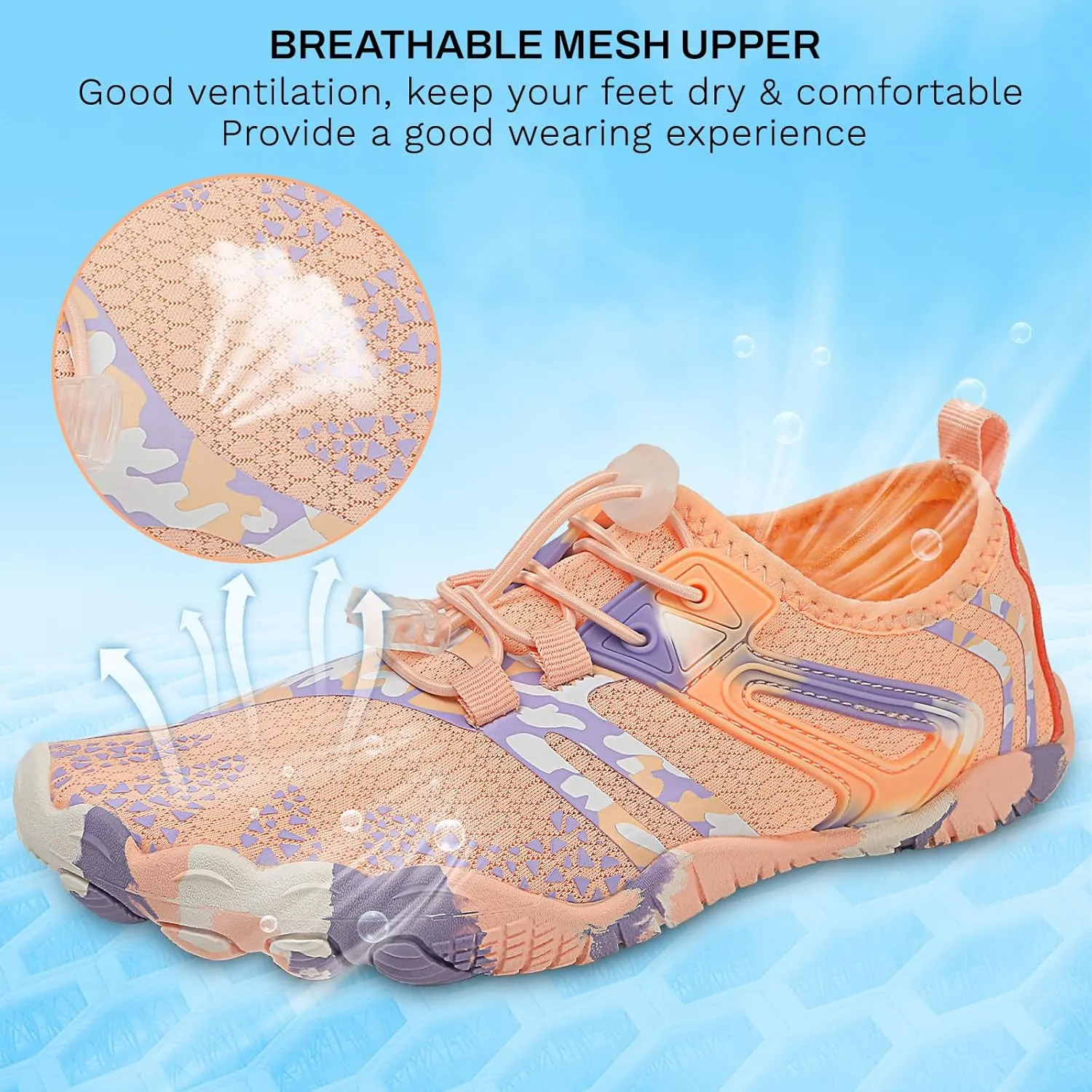 Quick Dry Water Shoes - Barefoot Swim Shoes for Women & Men, Non-Slip Aqua Shoes for Beach, River, Pool & Hiking