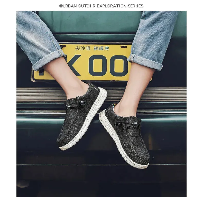 Quick offer Sneakers Breathable Style Shoes Fashion Loafers Size Luxury Large Canvas Men's Men Local delivery Outdoor Denim Vulcanize Designer Casual Shoes