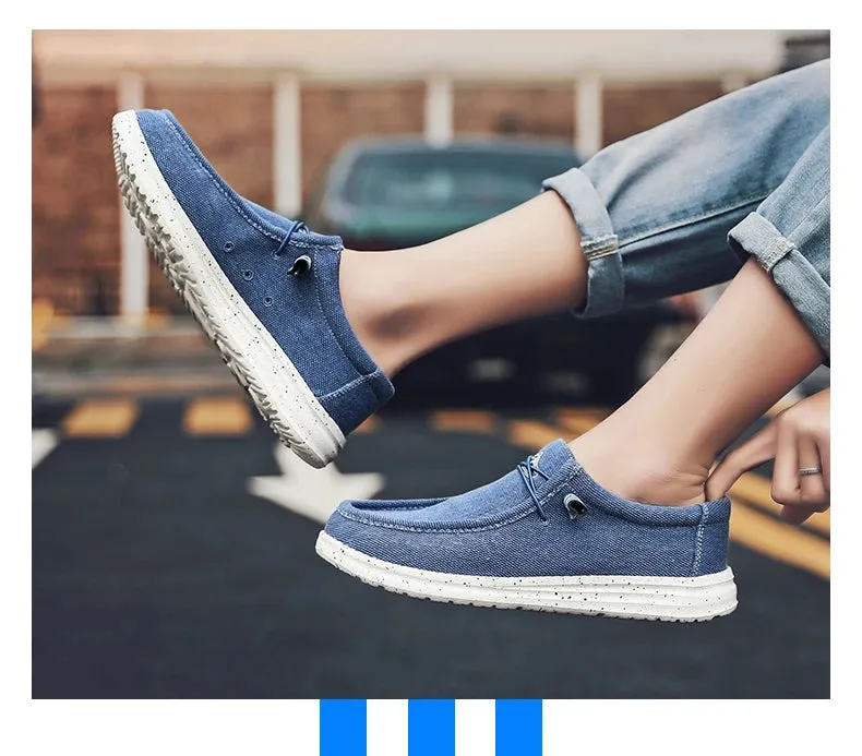 Quick offer Sneakers Breathable Style Shoes Fashion Loafers Size Luxury Large Canvas Men's Men Local delivery Outdoor Denim Vulcanize Designer Casual Shoes