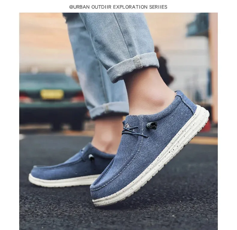 Quick offer Sneakers Breathable Style Shoes Fashion Loafers Size Luxury Large Canvas Men's Men Local delivery Outdoor Denim Vulcanize Designer Casual Shoes