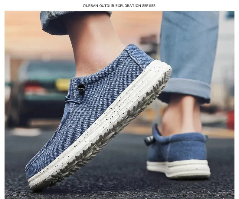 Quick offer Sneakers Breathable Style Shoes Fashion Loafers Size Luxury Large Canvas Men's Men Local delivery Outdoor Denim Vulcanize Designer Casual Shoes