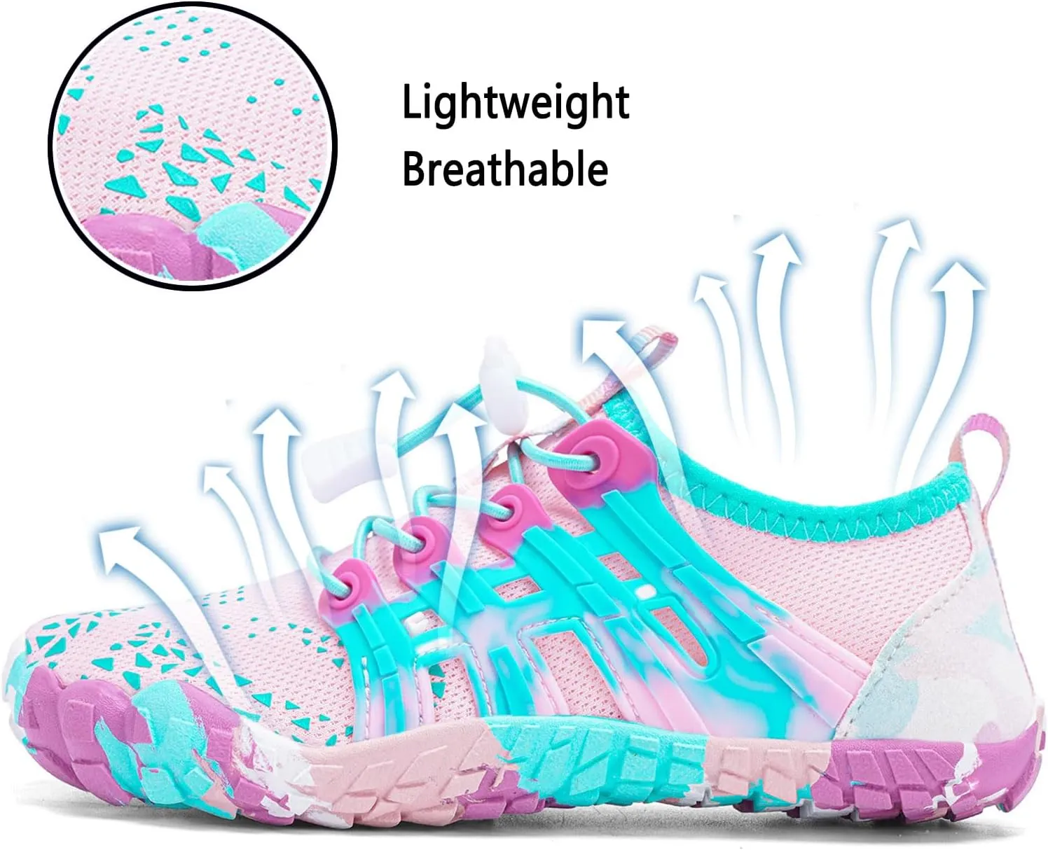 Quickshark Kids Water Shoes Boys Girls Barefoot Aqua Socks Outdoor Indoor Quick Dry Sandals Lightweight Slip On Walking Sneakers for Beach Pool Swim (Little Kid/Big Kid)