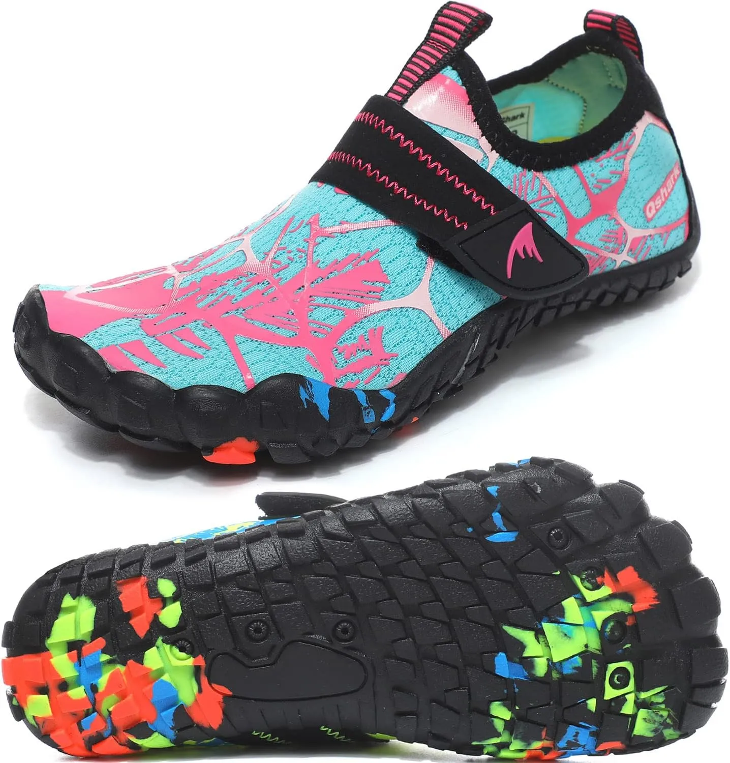 Quickshark Kids Water Shoes Boys Girls Barefoot Aqua Socks Outdoor Indoor Quick Dry Sandals Lightweight Slip On Walking Sneakers for Beach Pool Swim (Little Kid/Big Kid)