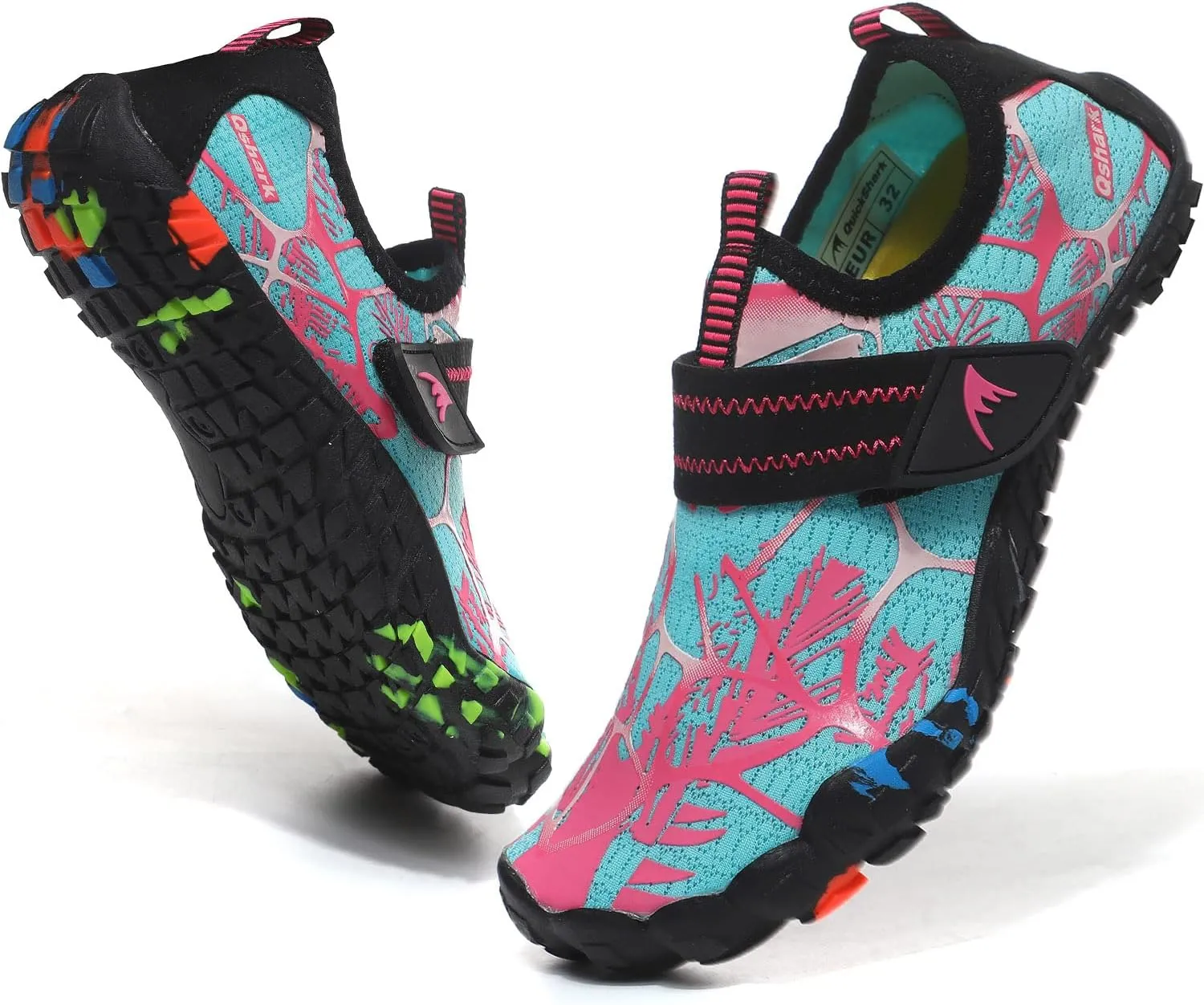 Quickshark Kids Water Shoes Boys Girls Barefoot Aqua Socks Outdoor Indoor Quick Dry Sandals Lightweight Slip On Walking Sneakers for Beach Pool Swim (Little Kid/Big Kid)