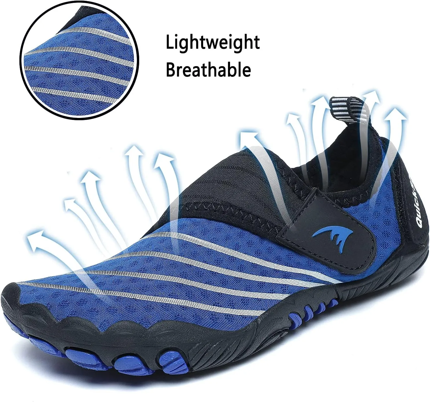 Quickshark Kids Water Shoes Boys Girls Barefoot Aqua Socks Outdoor Indoor Quick Dry Sandals Lightweight Slip On Walking Sneakers for Beach Pool Swim (Little Kid/Big Kid)