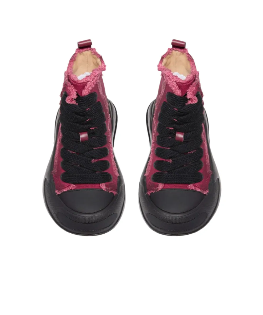 "PURPOSE" BURGUNDY HIGH TOPS