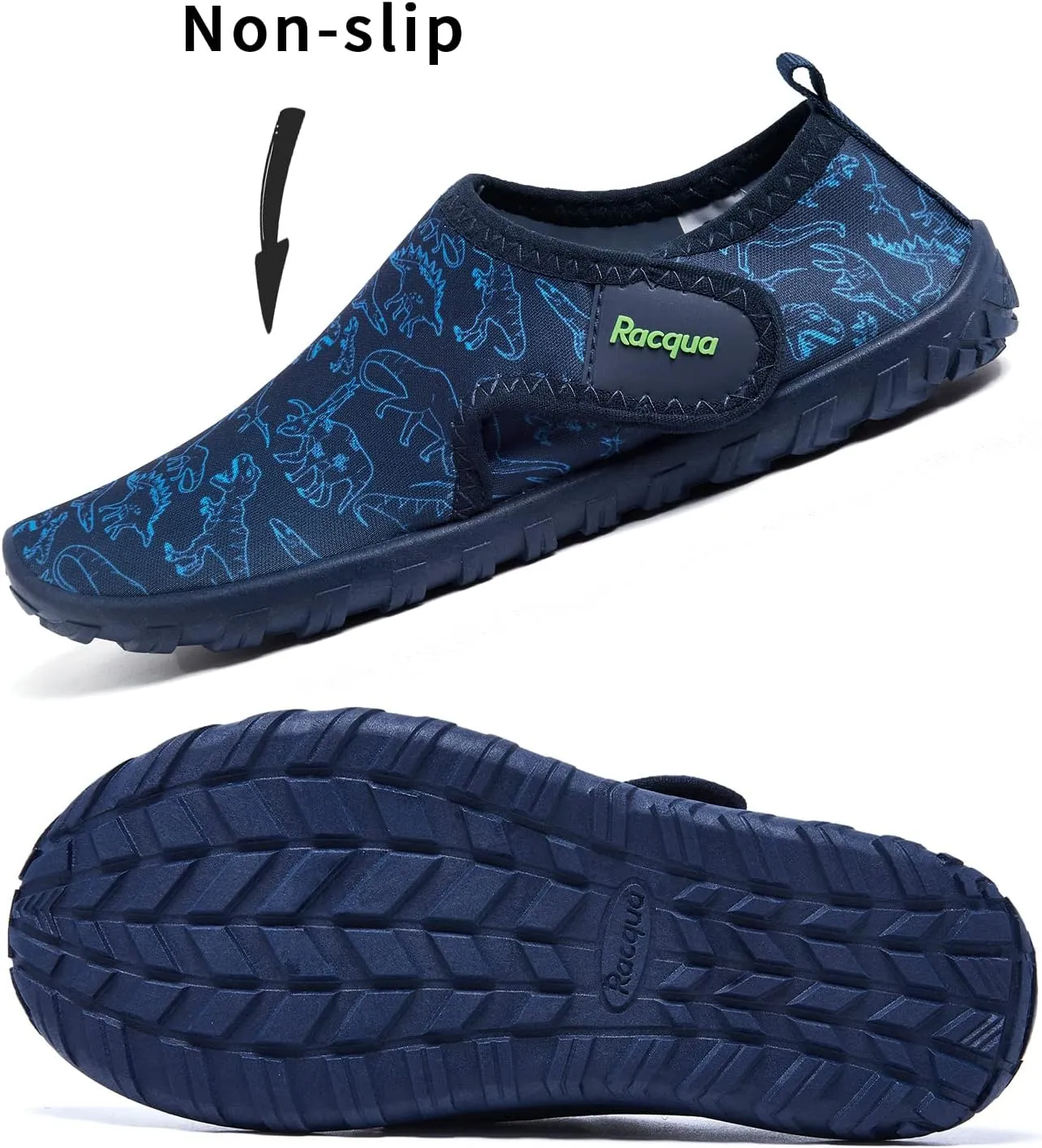 Racqua Boy's Girl's Kids Water Shoes Barefoot Swim Quick Dry Lightweight Sport Aqua Shoes(Little Kid/Big Kid)