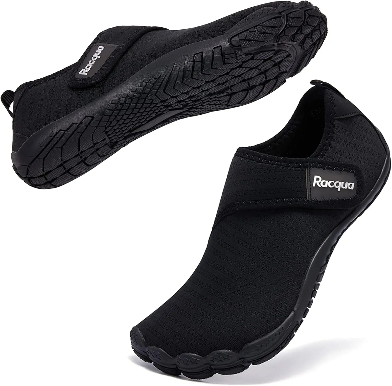 Racqua Men's Women's Slip-On Water Shoes Quick Dry Barefoot Lightweight Aqua Shoes Beach Swim Pool Hiking Sport Shoes