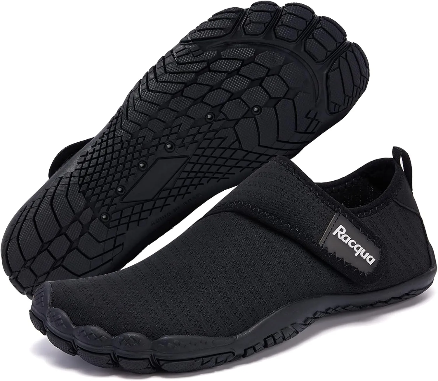 Racqua Men's Women's Slip-On Water Shoes Quick Dry Barefoot Lightweight Aqua Shoes Beach Swim Pool Hiking Sport Shoes