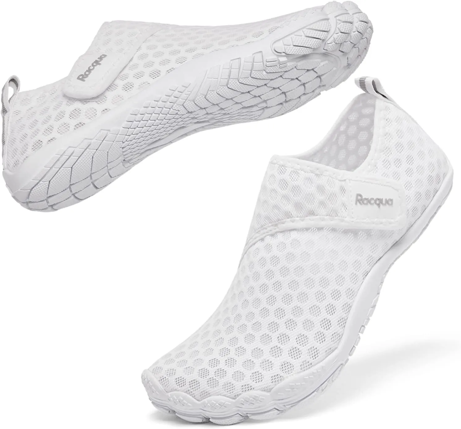 Racqua Men's Women's Slip-On Water Shoes Quick Dry Barefoot Lightweight Aqua Shoes Beach Swim Pool Hiking Sport Shoes