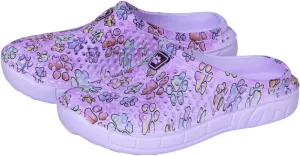 Rainbow Paw Clogs Lightweight Slip On Breathable EVA Water Friendly Quick Dry Durable Animal Lover Shoes Gifts for Women Mom Ladies