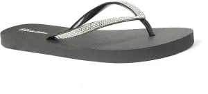 REDVOLUTION Women's Rhinestone Sandals Soft Platform Footbed Midsole Fashion Flip Flop