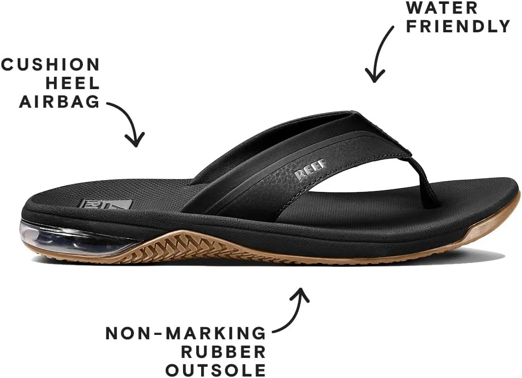 REEF Anchor Men's Beach Flip Flop, Water Friendly, Cushioning Heel Airbag