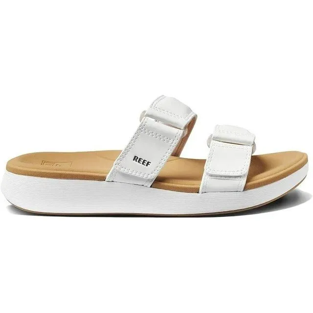 Reef Cushion Cloud White / Tan Women's Platform Slide Sandal