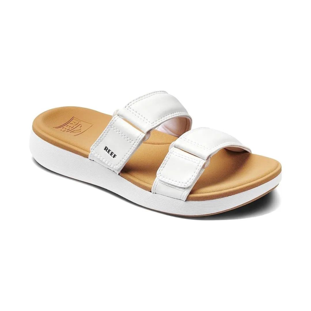 Reef Cushion Cloud White / Tan Women's Platform Slide Sandal