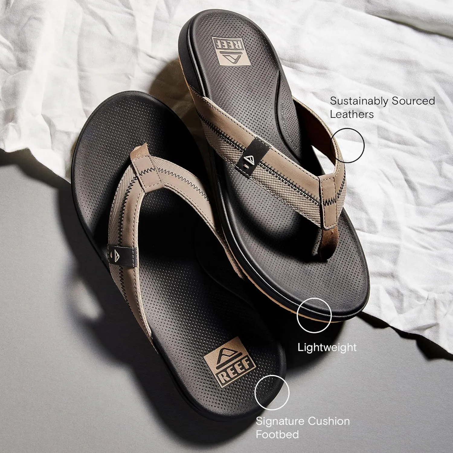REEF Cushion Phantom 2.0 Mens Flip Flop, Ultra Soft Cushion Footbed