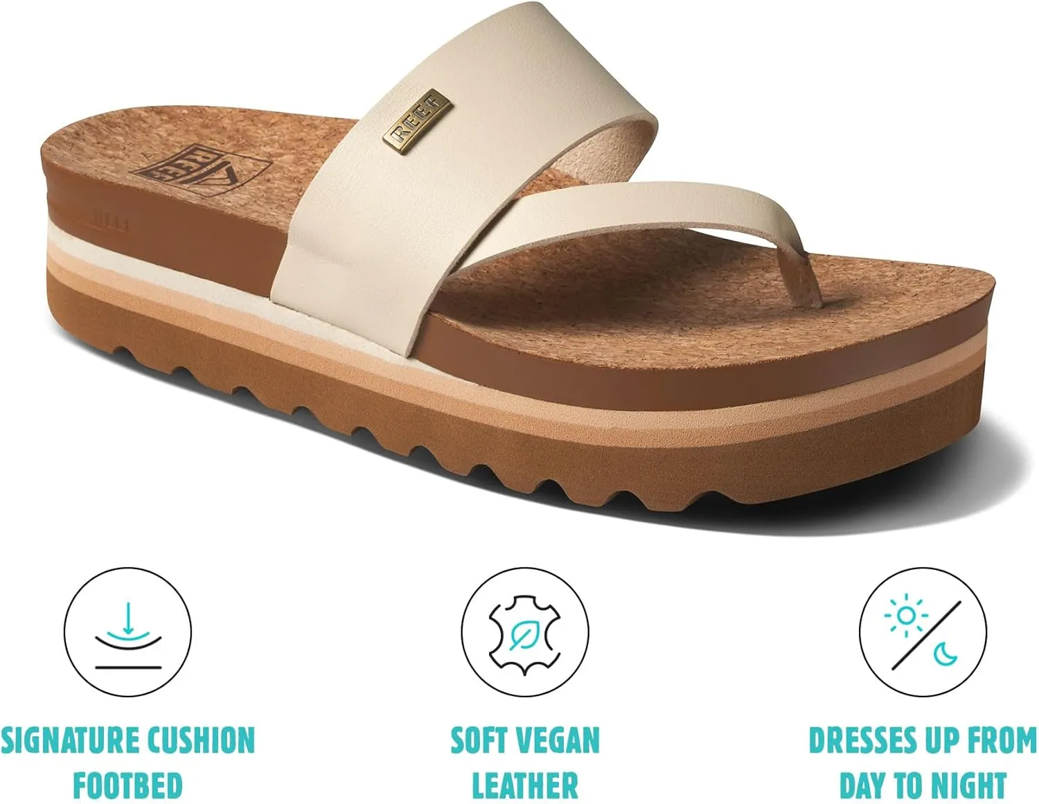REEF Cushion Sol Hi Women's Platform Fashion Sandal, Ultra Soft Cushion Footbed