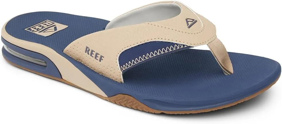 REEF Fanning Men's Bottle Opener Flip Flop, Arch Support, Durable Outsole, Water Friendly