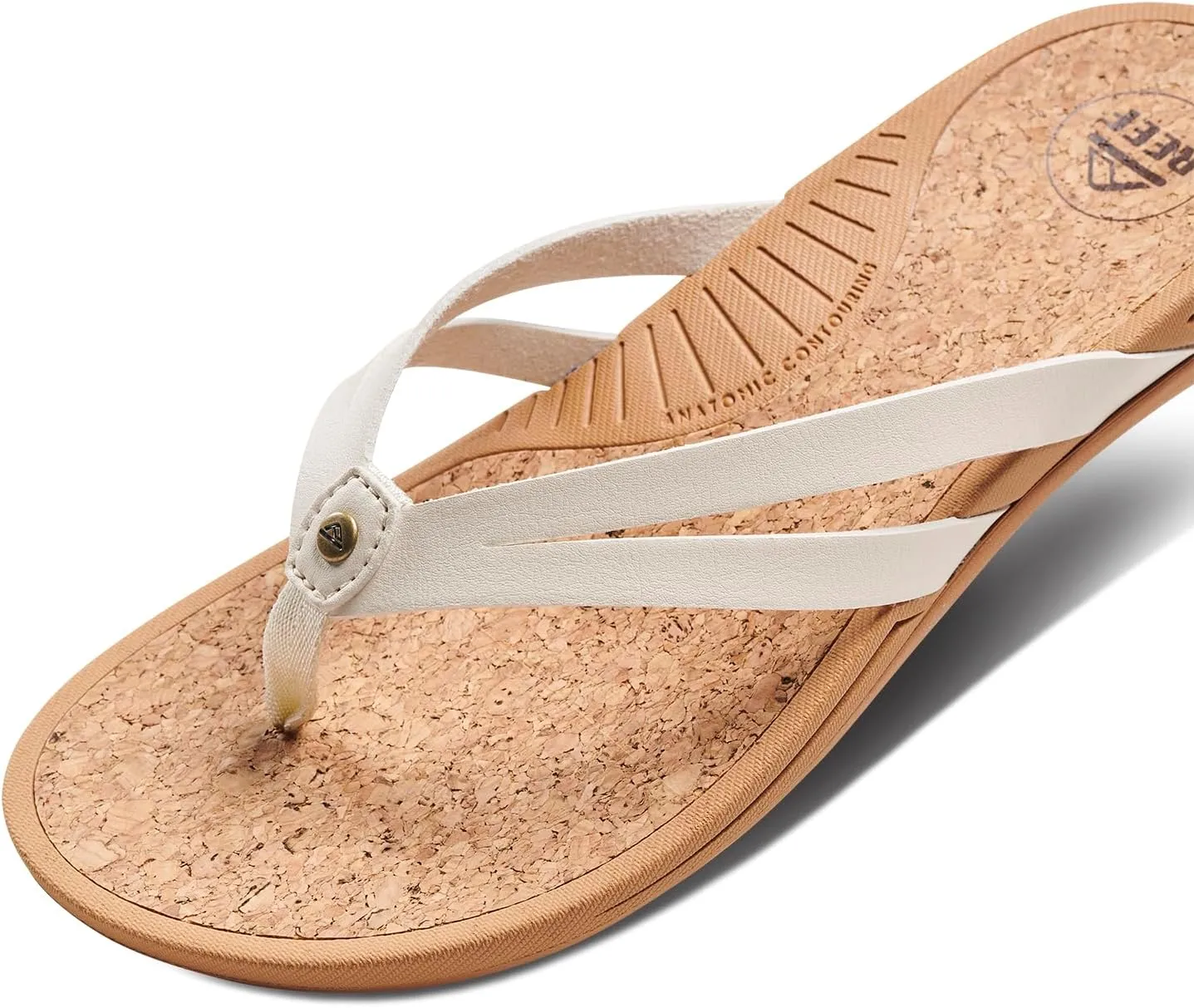 REEF Pacific Joy Women's Flip Flop, Vegan Leather Strap and Soft Cushion Footbed