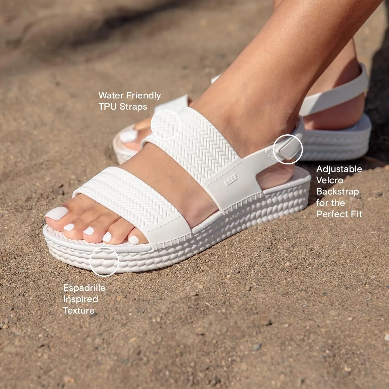 REEF Water Vista Higher Women's Platform Sandal - Adjustable Velcro Strap