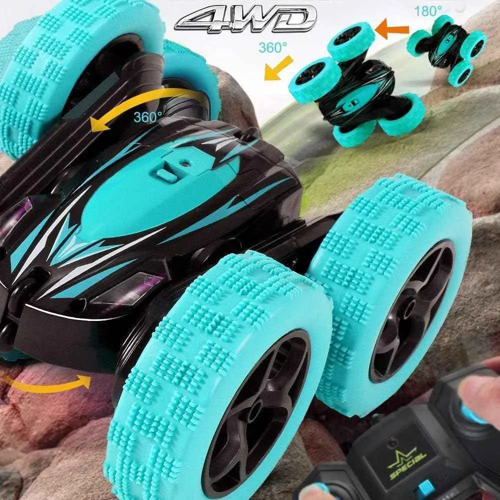 Remote Control Stunt Car for Boys: RC Car 4WD Child Hobby Cars 5 6 7 8 9 10 11 12 Toys Boys Girls Kids Gifts Fast 360°Flip Travel Activity Game Birthday Gift 6-8 8-12 Cool Christmas Stuffer Outdoor