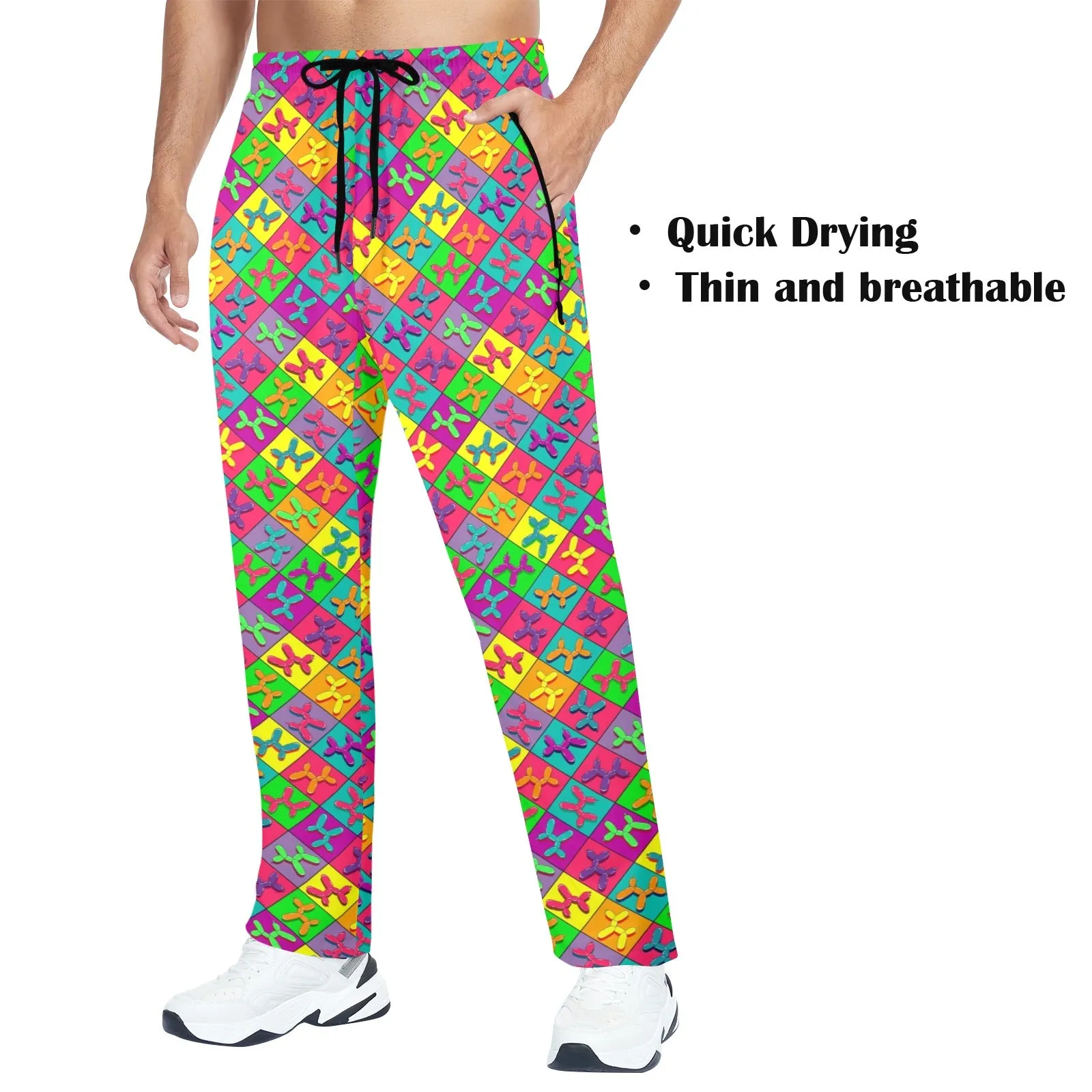 Retro Dog - Men's Quick Dry Pants (S - 4XL)
