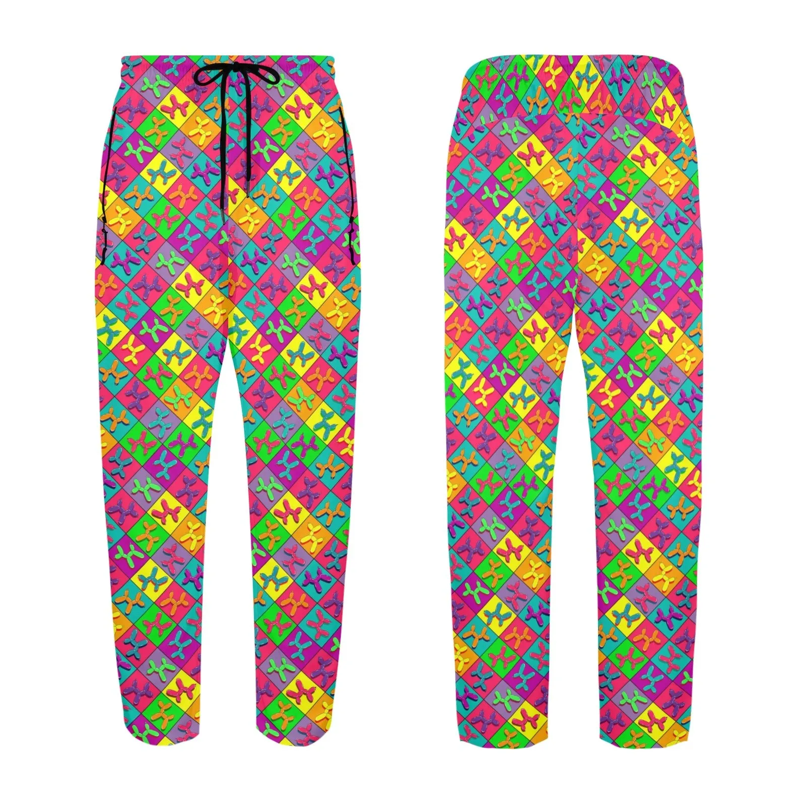 Retro Dog - Men's Quick Dry Pants (S - 4XL)