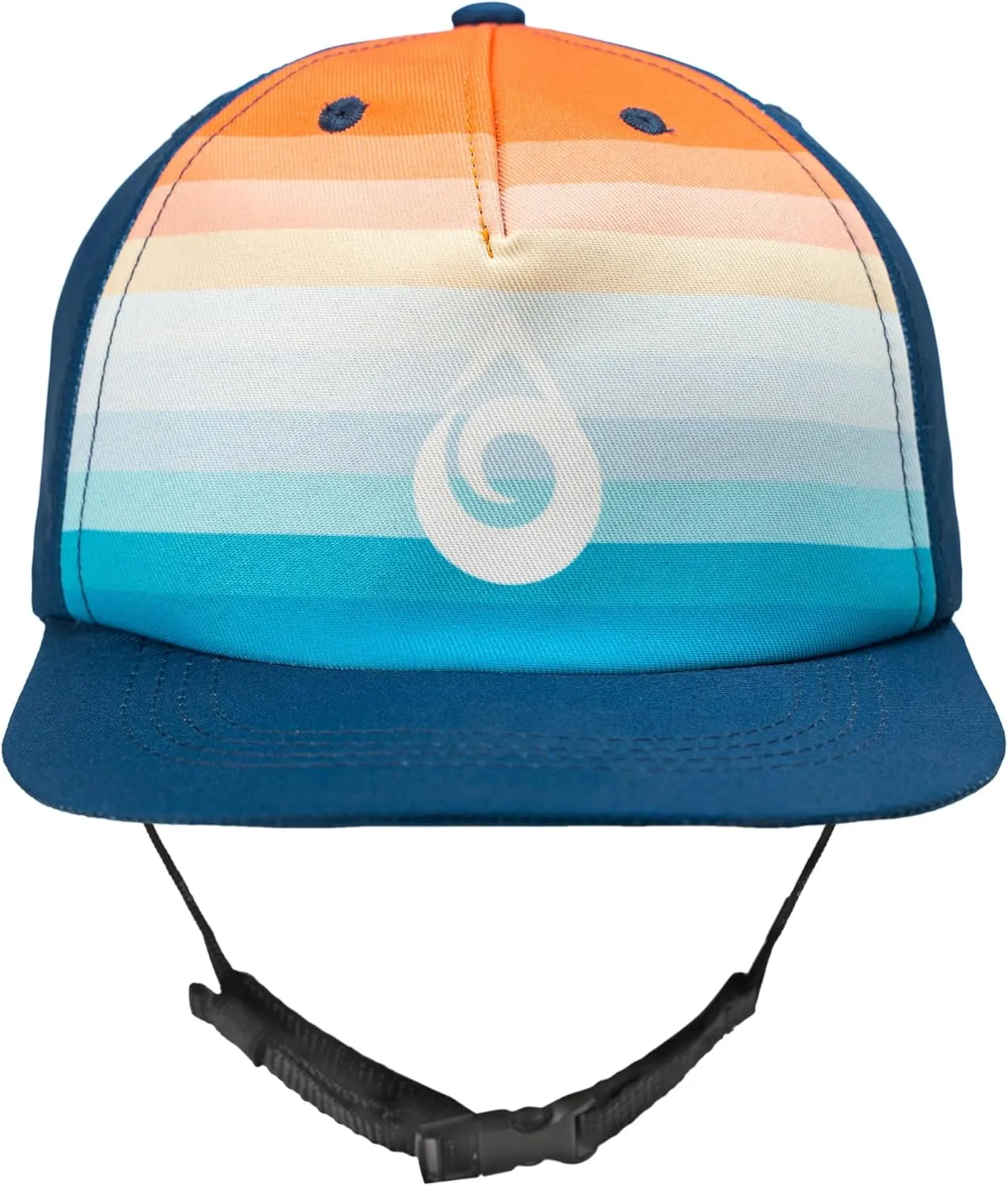 Ride On Surf Baseball Cap, Water Sports Trucker Surf Hat with Chin Strap Made from Recycled Material for Sun Protection