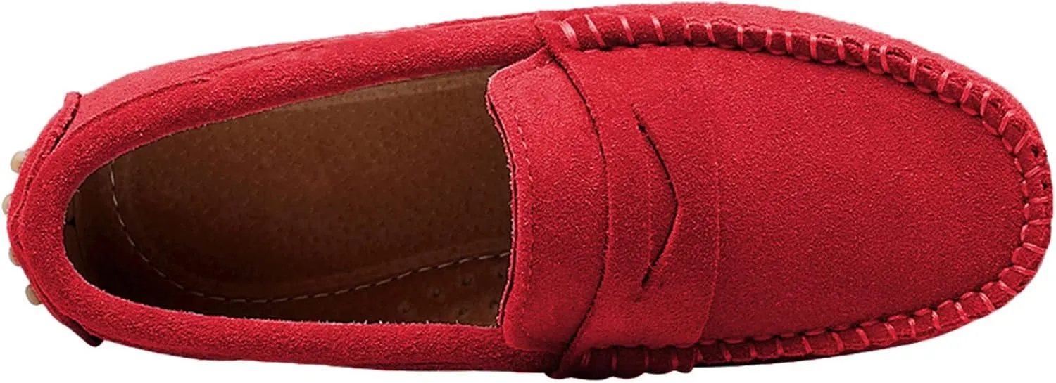rismart Boys Girls Slip on Loafers Casual Flat Kids Moccasin Slippers