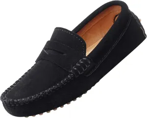 rismart Boys Girls Slip on Loafers Casual Flat Kids Moccasin Slippers