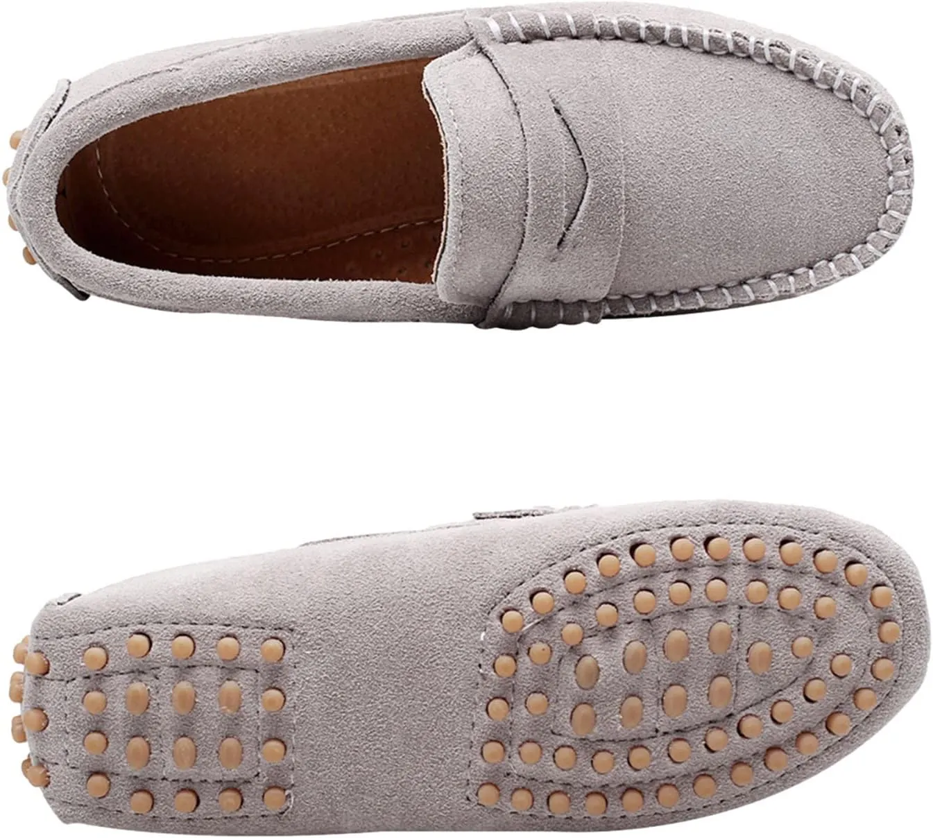 rismart Boys Girls Slip on Loafers Casual Flat Kids Moccasin Slippers