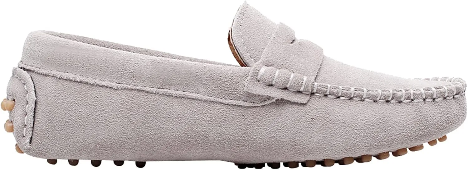 rismart Boys Girls Slip on Loafers Casual Flat Kids Moccasin Slippers