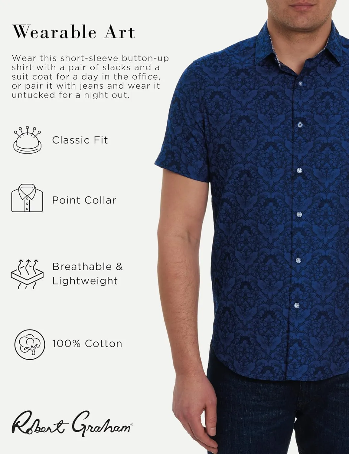 Robert Graham Men's Bayview, Cotton Button-Up Long-Sleeve Shirt