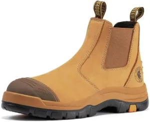 ROCKROOSTER Work Boots for Men, 6" Soft Toe, Slip On Safety Oiled Leather Shoes, Static Dissipative, Breathable, Quick Dry AK227NT AK222NT