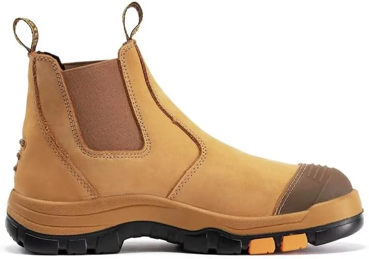 ROCKROOSTER Work Boots for Men, 6" Soft Toe, Slip On Safety Oiled Leather Shoes, Static Dissipative, Breathable, Quick Dry AK227NT AK222NT