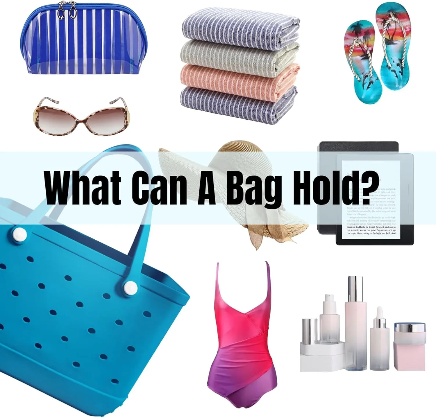 Rubber Beach Bag Beach Tote Bag - Rubber Tote Handbag Waterproof Bags for Women, Travel Totebags for Pool Sports