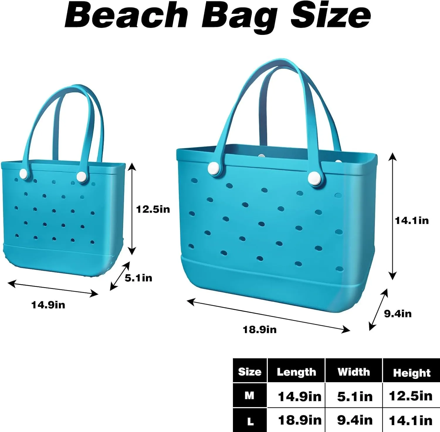 Rubber Beach Bag Beach Tote Bag - Rubber Tote Handbag Waterproof Bags for Women, Travel Totebags for Pool Sports